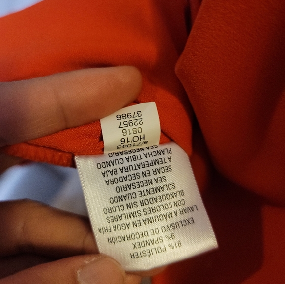 Maison Jules Rusty/ Fire Orange Mini Dress with Ribbon Accent - Picture 8 of 10